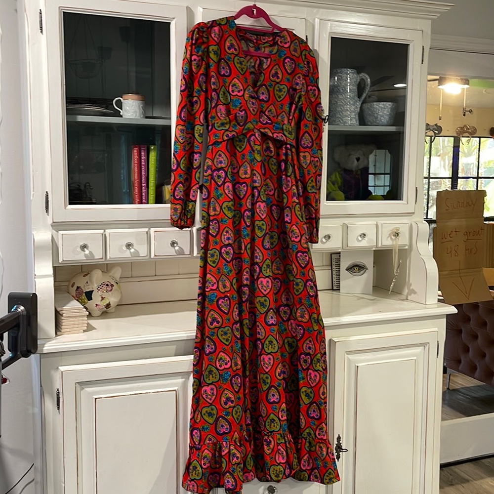 One of a kind maxi dress hand made with Alexander Henry fabric!